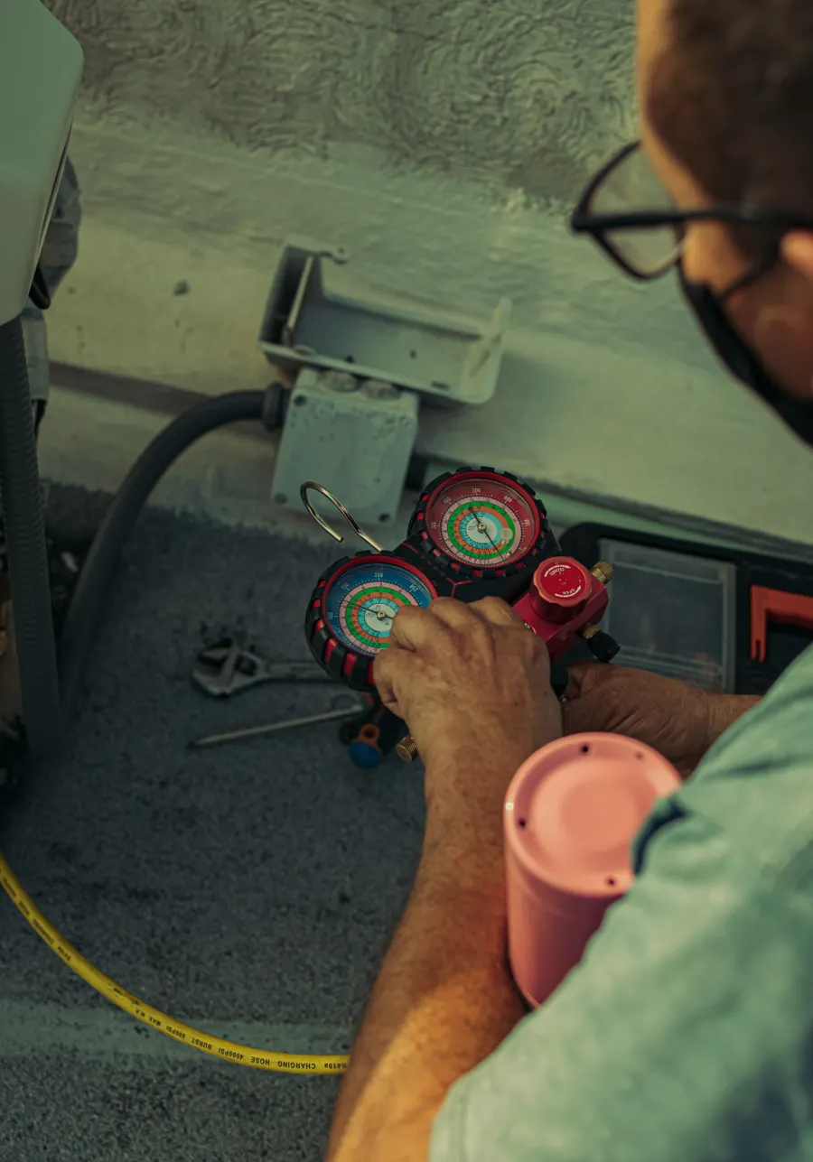 Technical HVAC equipment used for commercial cooling systems