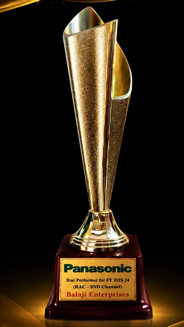 Panasonic Silver Performer Award received by Balaji Enterprises